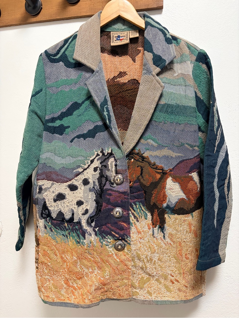 Vintage Southwestern Horse Tapestry Jacket
